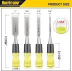 HURRICANE 4 Piece Wood Chisel Set - Image 2