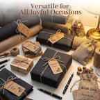 SallyFashion 100 PCS Gift Tags, 2x4 inch Kraft Paper Hollow-Out Tags - Image 7