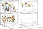 Acrylic Display Case for Collectibles 3 Tier, Small Clear Display Box 4pack | 2 by Attelite