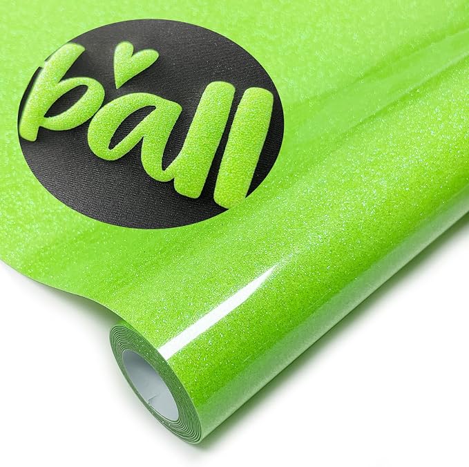 Glitter Puff Heat Transfer Vinyl, 12in X 5ft Iron on | 3D Puff, Wash No Fade by YIWLOER