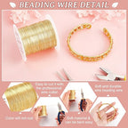 BENECREAT 24 Gauge 87 Yards Jewelry Beading Wire Light Gold Tarnish Resistant - Image 4