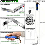 GREBSTK Crack Weeder Crevice Weeding Stainless Steel Sharp Tool, 38 in | - Image 2