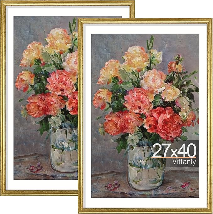 Vittanly 27x40 Poster Frames Set of 2, Ornate Vintage Photo Frame by Vittanly
