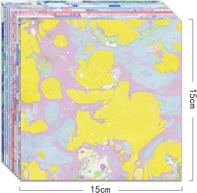 Origami Paper Kit 50 Sheets 6 Inch Square Double Sided Color 10 Vivid Japanese - Image 3