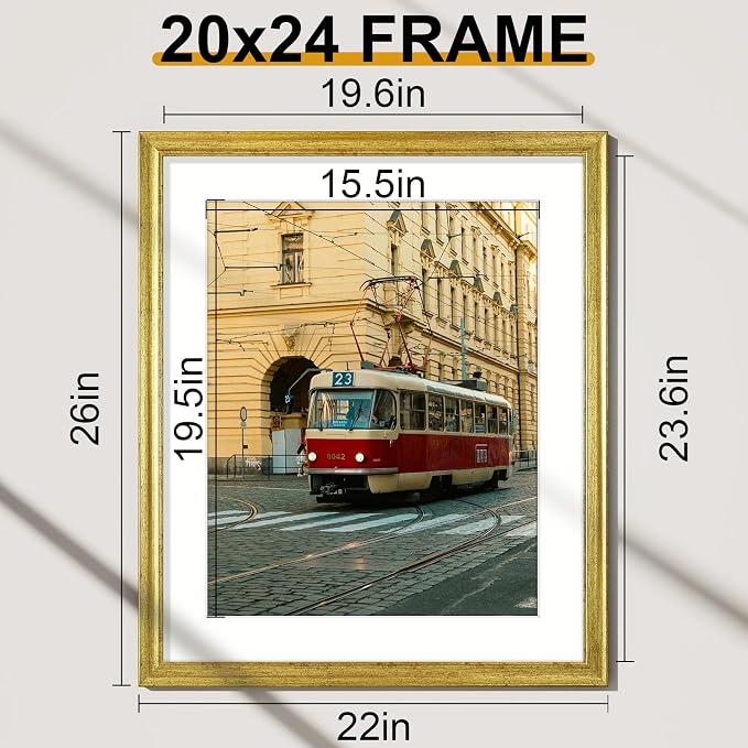 Vittanly 20x24 Picture Frames Set of 2, Ornate Vintage Photo Frame - Image 2