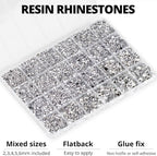20100PCS Silver Clear Rhinestones - Image 3