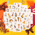 BulbaCraft Giraffe Stickers for Water Bottle, Scrapbooking, Laptop Decals — - Image 5