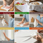 Flour Sack Towels| Tea Towel for Crafts| Kitchen Towels Cotton Blank Towel for - Image 2
