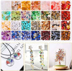 Crystal Chips Beads for Ring Making, 28 Colors Gemstone Beads for Jewelry Making - Image 8