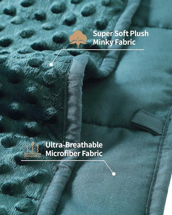 Mr. Sandman Weighted Blanket for Adults, Soft Cooling Heavy Minky Blanket for - Image 2