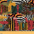 Castle Fairy Traditional African Fabric, Leopard Tiger Zebra Print, 1 Yard by CastleFairy