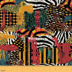 Castle Fairy Traditional African Fabric, Leopard Tiger Zebra Print, 1 Yard by CastleFairy
