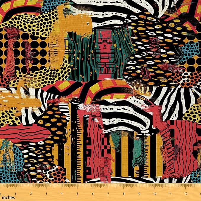 Traditional African Fabric by The Yard, Leopard Tiger Zebra Print Flannel by CastleFairy