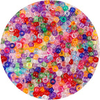 1100 Pcs Transparent Colored Pony Beads by anpiwshjo