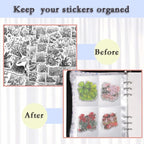 MUDOR 4 in 1 Sticker Storage Organizer, Binder - Image 5