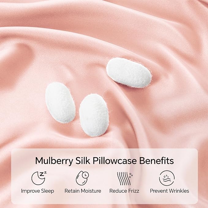 INFIIXSO Mulberry Silk Pillow Cases King Size Set of 2, Silk Pillowcase - Image 2