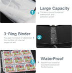 Trading Card Binder with Sleeves 9 Pocket Premium 720 Double Sided Pocket PU - Image 5