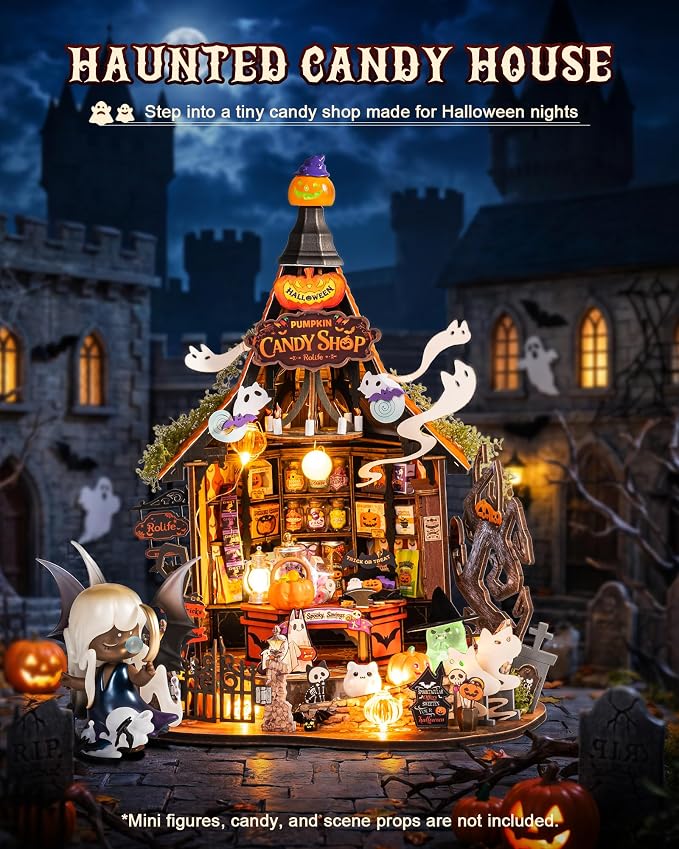 Rolife Halloween Haunted Candy House DIY Miniature House Kits - Image 4
