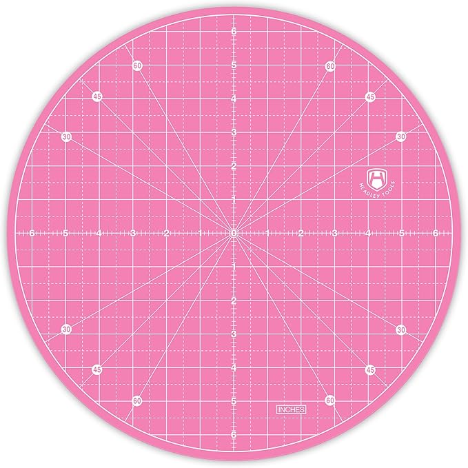 Headley Tools 13"x13" Round Rotating Cutting Mat, Self Healing Mat by HeadleyTools