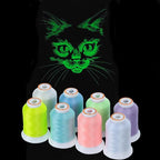 New brothread 8 Colors Luminary Glow in the Dark Embroidery Machine Thread Kit - Image 6