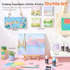 Shuttle Art 40 Pack Pastel Acrylic Paint Set, 30 Colors, 60ml/2oz Bottles - Image 7