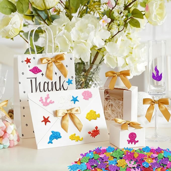 Foam Stickers, 7 Sheets 3D Glitter Foam Ocean Stickers, Self-Adhesive EVA Foam - Image 6