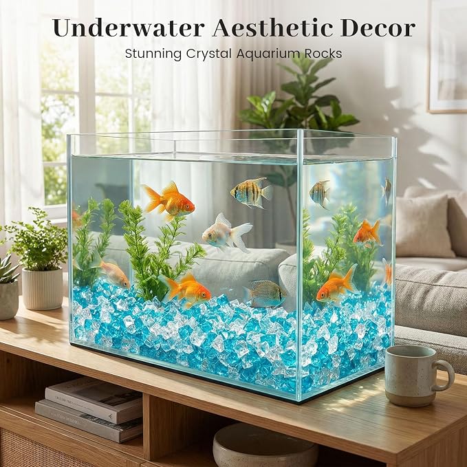 DOMESTAR Mixed Blue and Clear Fake Ice, Fish Tanks Decor Table Scatter DIY - Image 7
