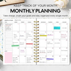 Undated Weekly and Monthly Planner – 12-Month To Do List Notebook Organizer - Image 2