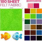 Moukeren 180 Pcs 6 x 6 Inch Felt Sheets Bulk - Image 3