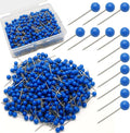 Blue Map Pins, 1/8 Inch, Round Ball Head | Map Tacks, Push Pins by Auvotuis
