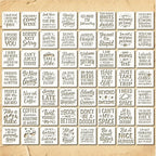 Funny Stencils 4in 56pcs Reusable Plastic Templates Proverb Craft Paint by BLOSSOMLAYER