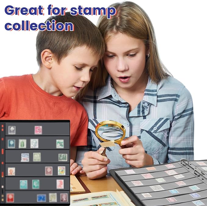 Gersoniel 30 Pieces stamp collecting supplies stamp collector pages Album sheets - Image 6