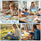 35 Sheets Watercolor Paper Pad 7x10 Inch, 140 lb/300 GSM Cold Press Water Color - Image 7