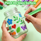 72 Pcs Suncatcher Paint Pens, Stained Glass Sun Catcher Pens 24 Colors 10ML Each - Image 4