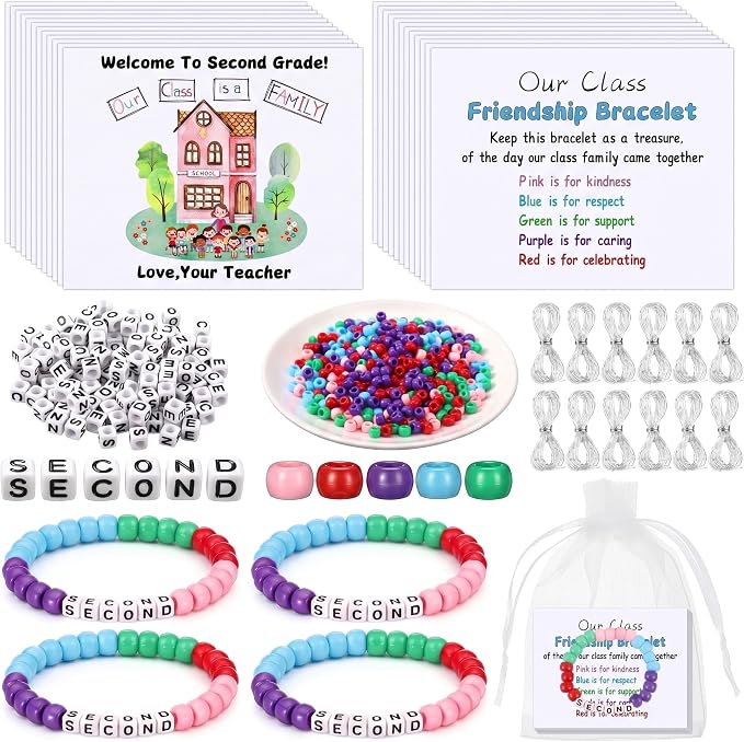 Tondiamo 24 Sets 2nd Grade Back to School Gifts Friendship Bracelet Making Kit by Tondiamo