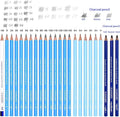 YYMIYU 24 Drawing Pencils Set, Art Sketching Pencils Charcoal Set 14B, & Soft by YYMIYU