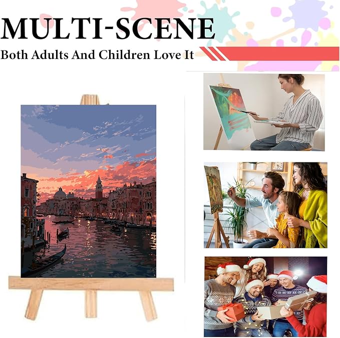 GXGLLPZBY Painting by Numbers for Adults Beginner, Sunset Venetian Canals Paint - Image 6