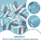 arricraft 60 Pcs Synthetic Turquoise Cabochons - Image 4