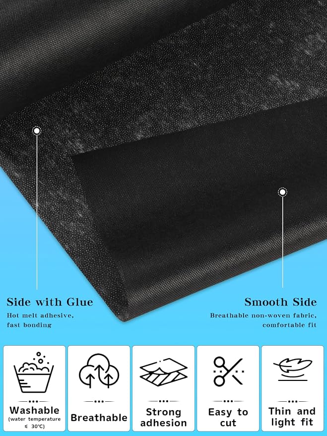 Black Lightweight Fusible Interfacing - Image 3