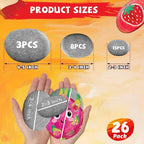 ReePlan 26PCS Rocks for Painting, 3 Sizes Flat River Rocks for Painting - Image 2