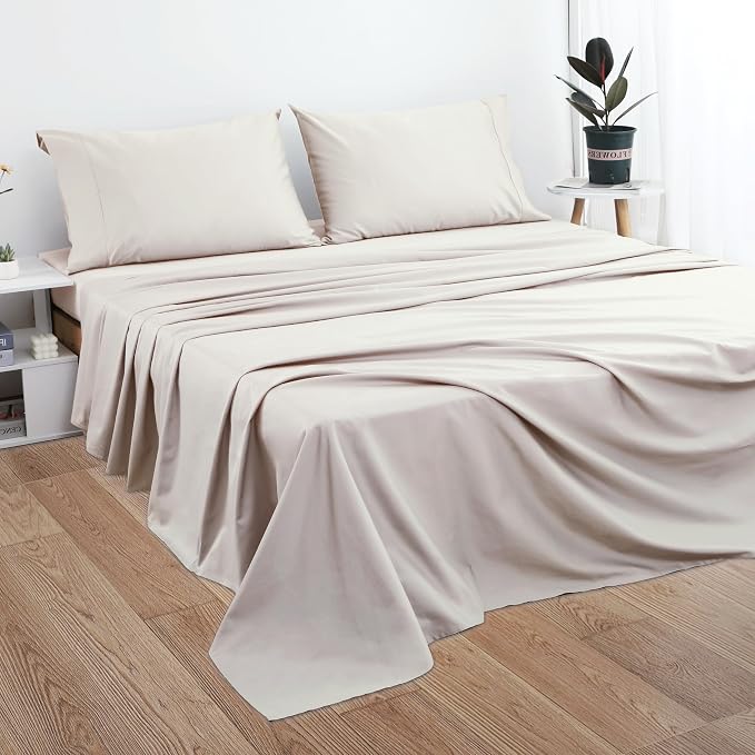 Cotton King Flat Sheet Only, 600 Thread Count 100% Egyptian Cotton Top Sheet - Image 4