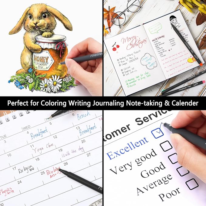 Tebik 45 Pack Planner Colored Pens, 40 Colors Pens - Image 7