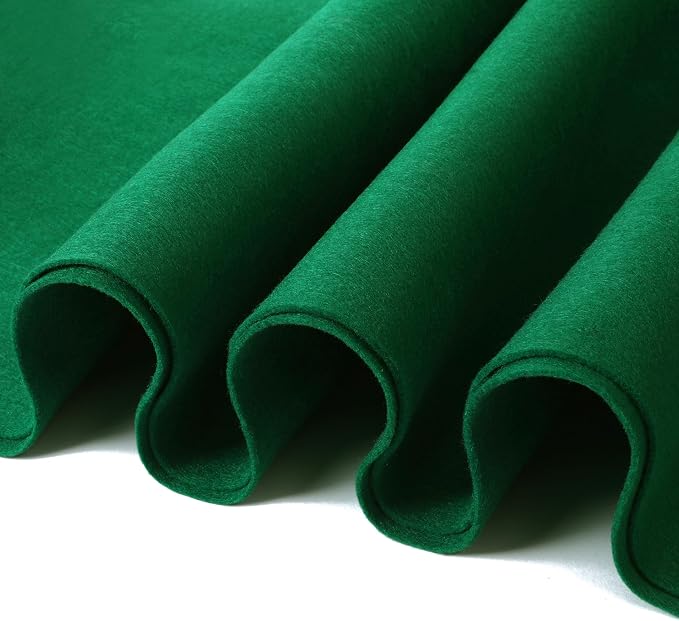 HaoFeijh Green Felt Fabric 36 * 36 Inch Wide 1.6mm, Fabric Sheets Soft Woven by HaoFeiJH