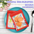 JETMORE 100 Pcs Mylar Bags, Smell Proof Bags Foil Pouch, Holographic Resealable - Image 2