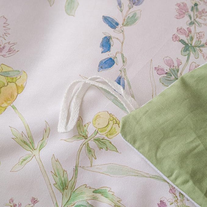 OAITE Duvet Cover Set Queen Size Floral Pattern Ultra Soft 100% Cotton Duvet - Image 8