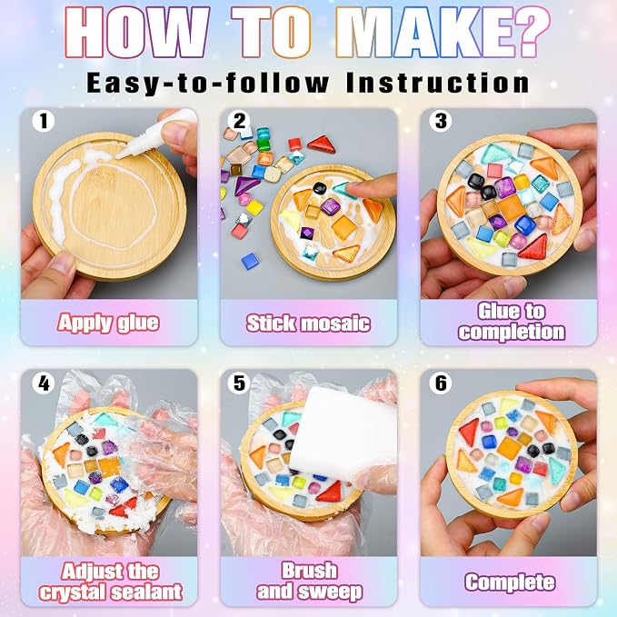 Qinyoung 6 Sets DIY Mosaic Tiles - Image 6