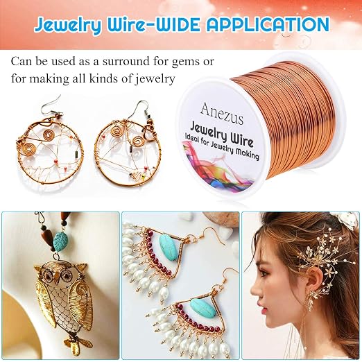 22 Gauge Jewelry Wire, Anezus Craft Wire Tarnish Resistant Copper Beading Wire - Image 8