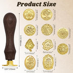 Wax Seal Stamp Kit, DIY Crafts, Greeting Cards, Gift Decoration - Image 3