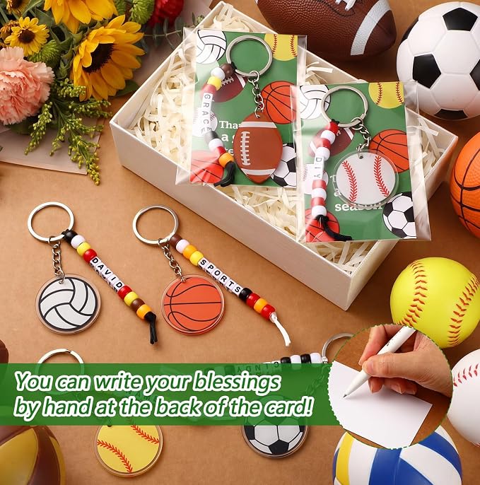 Suncalla 984 Pcs 24 Set Sport Keychain Making Kit DIY Basketball Football - Image 4
