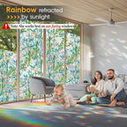 Non-Adhesive Stained Glass Window Film Decorative, Static Cling Privacy Window - Image 2